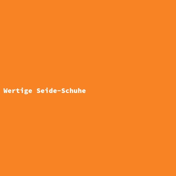 Wertige Seide-Schuhe