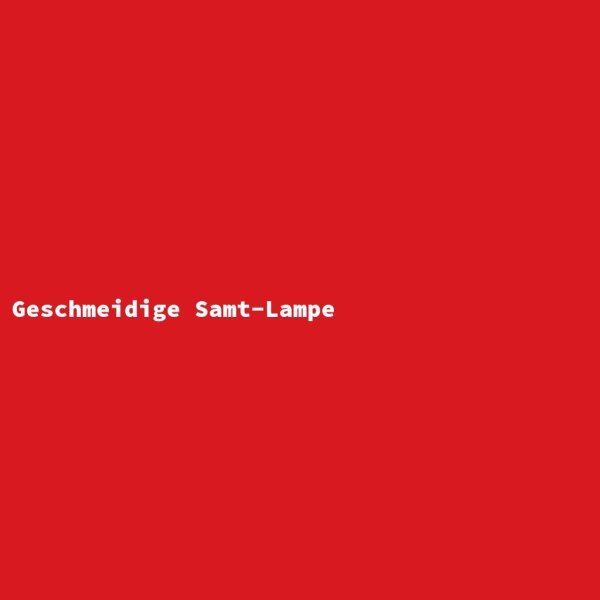 Geschmeidige Samt-Lampe