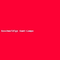 Geschmeidige Samt-Lampe