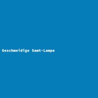 Geschmeidige Samt-Lampe